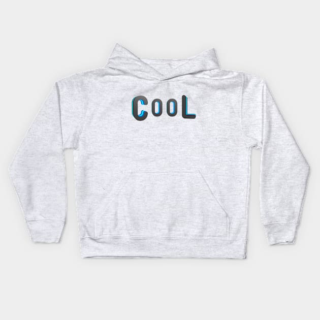 Cool 3D text Kids Hoodie by PallKris